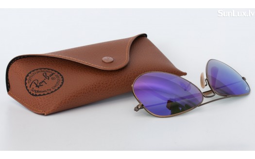 Ray-Ban Aviator Violet Flash Lenses (RB3025 167/1M 58mm) saules brilles